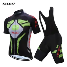 TELEYI Green Pro Велоспорт Джерси набор летняя спортивная одежда мужская велосипедная одежда Ropa Ciclismo MTB велосипед Джерси нагрудник шорты