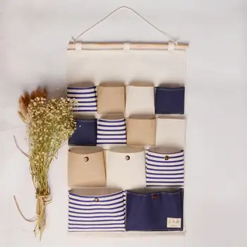 

Wall Hanging Storage Bags Organizer Door Closet Room Organizer Pouch Size L for Bedroom Bathroom