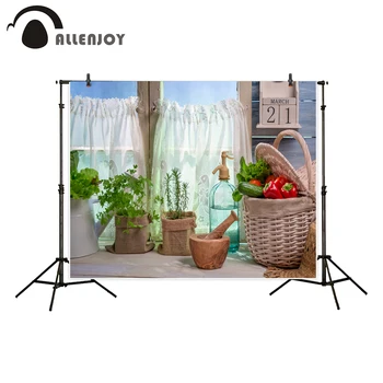 

Allenjoy photography backdrop white window Fruit spring countryside background photobooth photo studio prop photocall