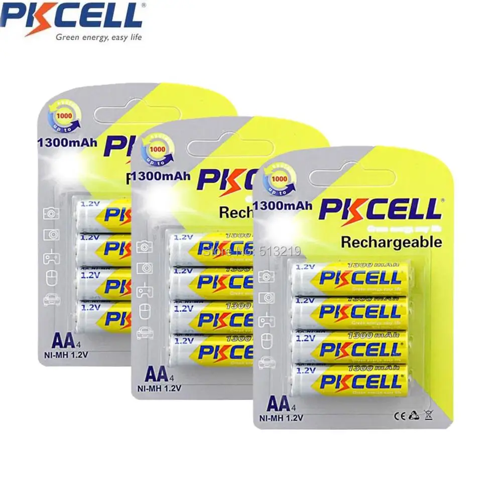 

12Pcs/3Card 2A Batteries Ni-MH AA 1.2V Rechargeable Battery Capacity For Childrens Toys,Home TV Remote Control
