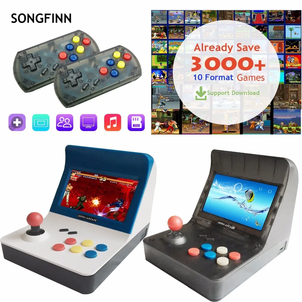 

Retro Handheld Game Console 4.3 Inch Built-in 3000 Classic Games Support for NEOGEO 8 bit 32 bit Games