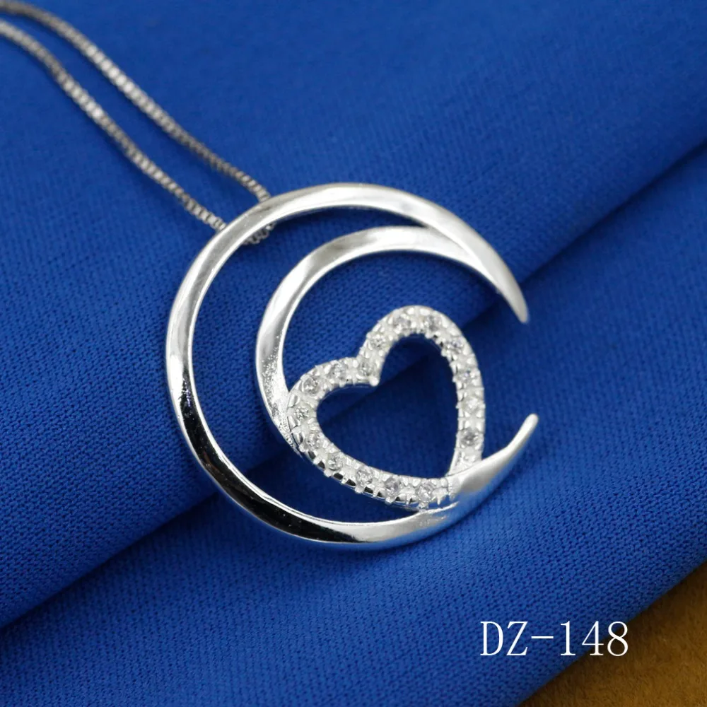 2017 free shipping jewelry South Korea set zircon moon heart shaped