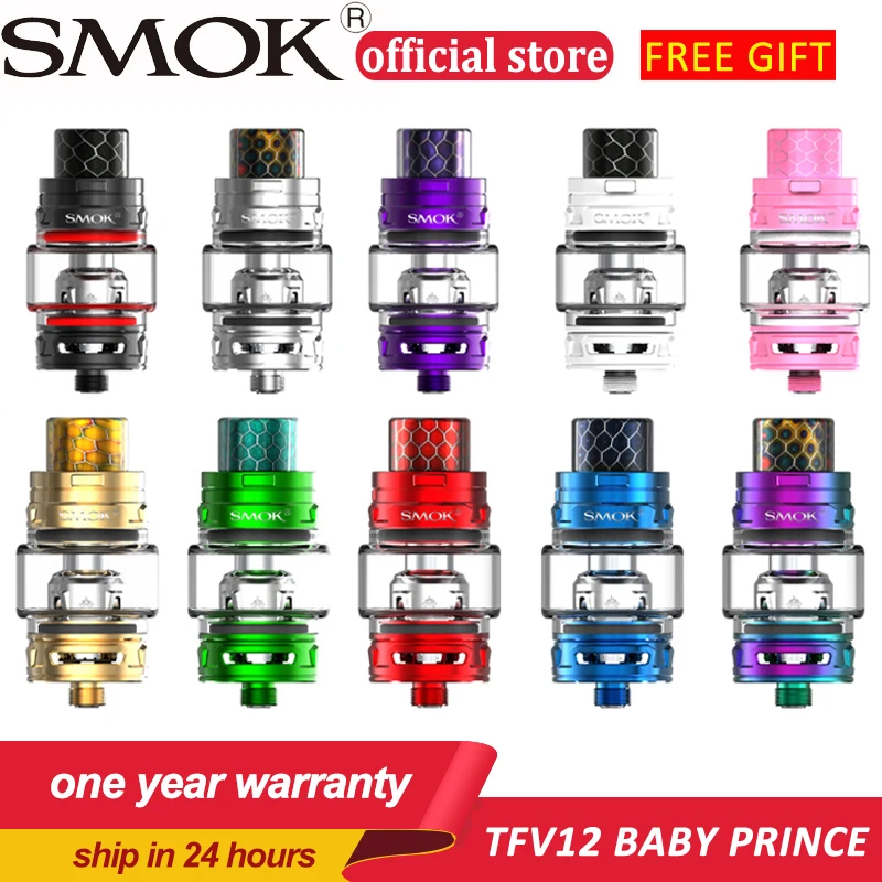 

Smok New TFV12 Baby Prince Tank 4.5ml Top-filling E-Cigarettes Atomizer with Baby-Q4 Baby-T12 Coil Fit Alien Box MOD Vape