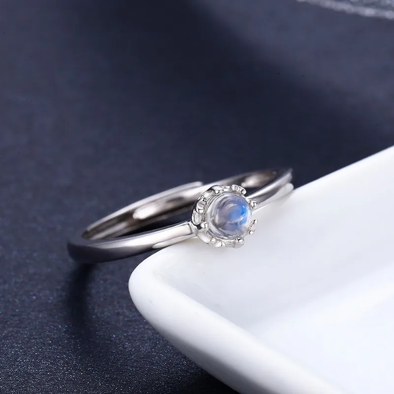 Кольцо женское из серебра 925 пробы с натуральным лунным камнем|ring for|rings for womenrings