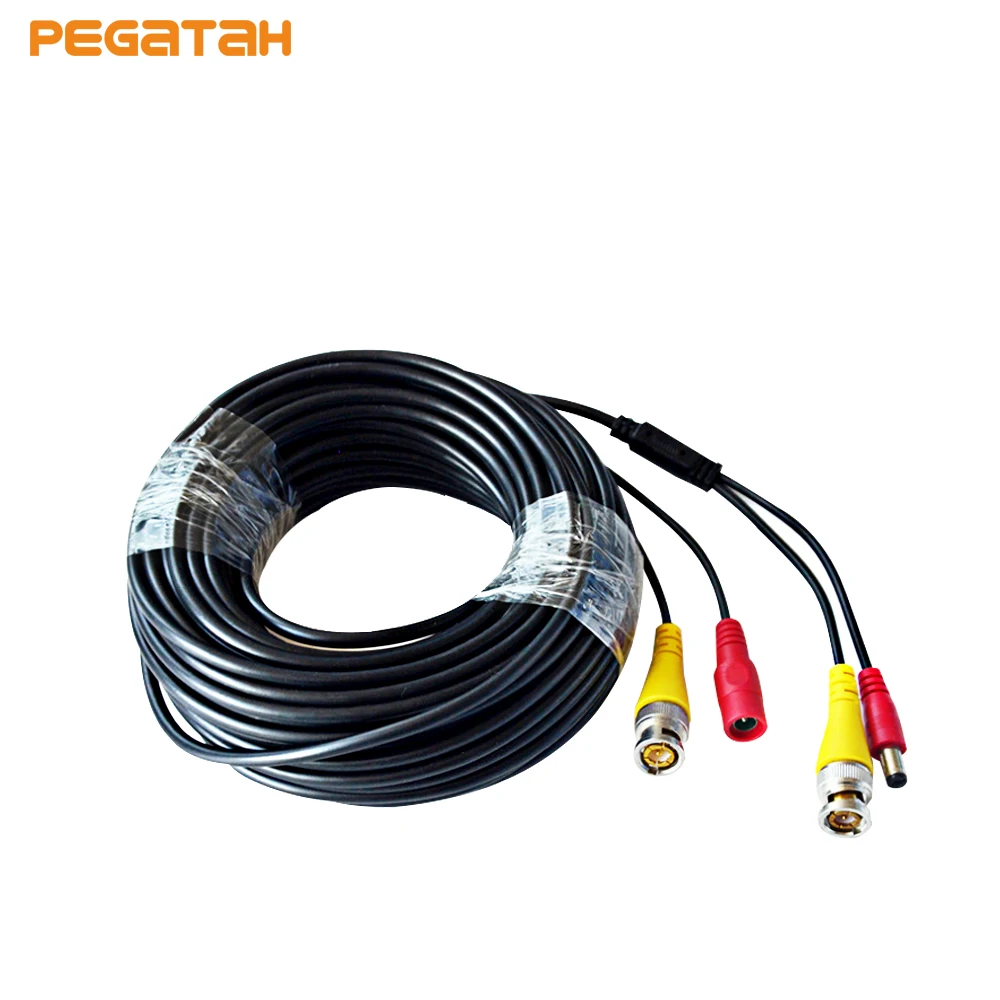 12X 50 Ft security camera BNC video power cable CCTV DVR surveillance wire cord