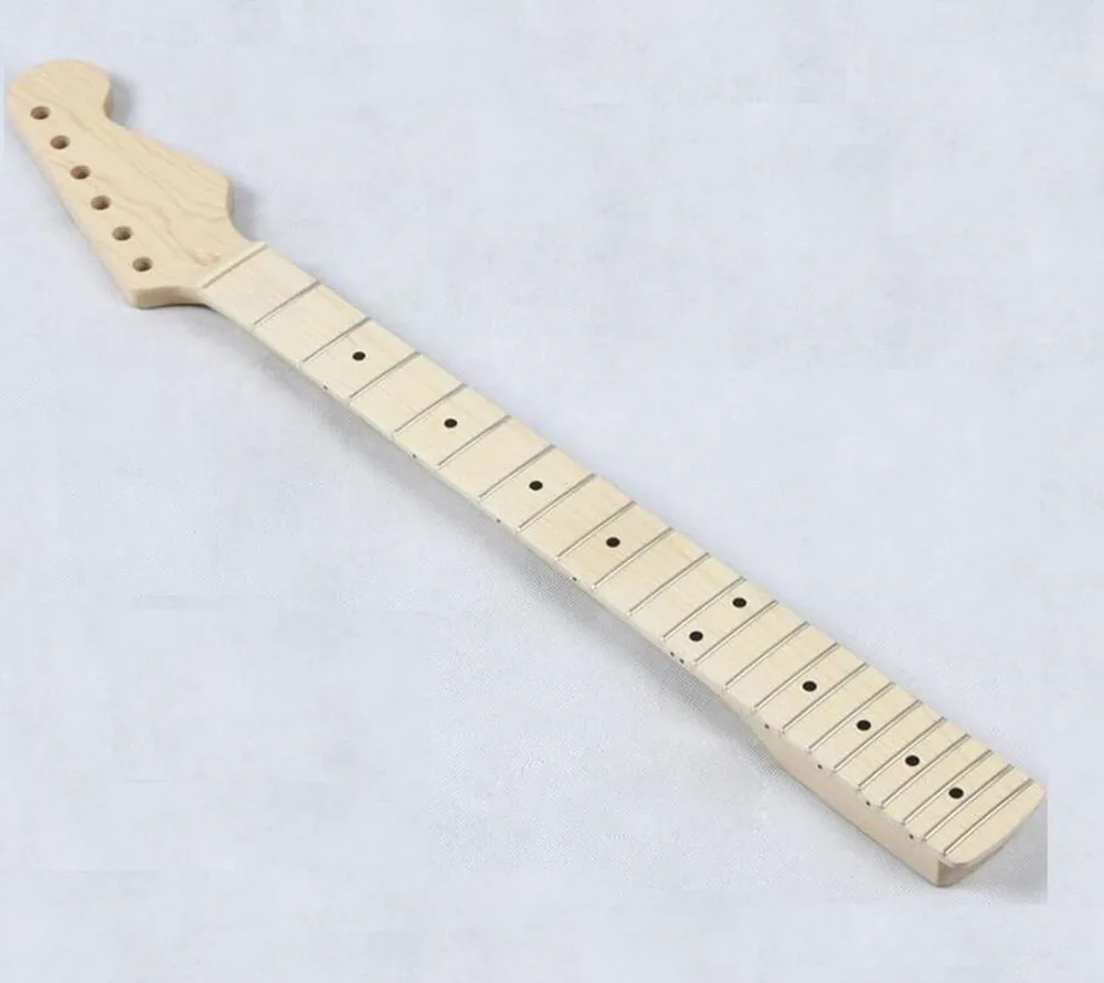 Unfinished Electric Guitar Neck Parts Maple 22 Fretin Guitar Parts