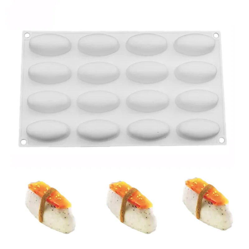 

Silicone Molds Sushi Nigiri Cake Molds Cake Decorating Tools For Kitchen Dessert Chocolate Ice creams Baking Tools
