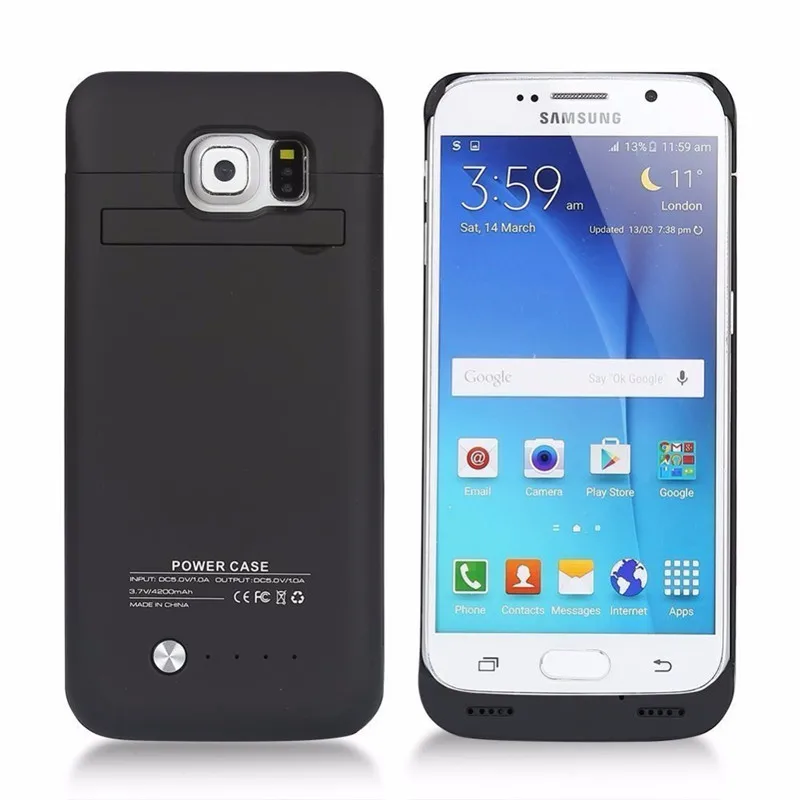 4200mah External Battery Charger Case For Galaxy S6 Charging Power Bank