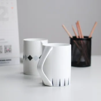 

Drinkwaer Coffee Mug Cup Nordic style Mug geometric office home Free shipping