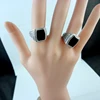 15Pcs Hot Sale Vintage Style Black Silver Plated Men Rings For Man Retro Wholesale Jewelry Bulks Lots LR347 6