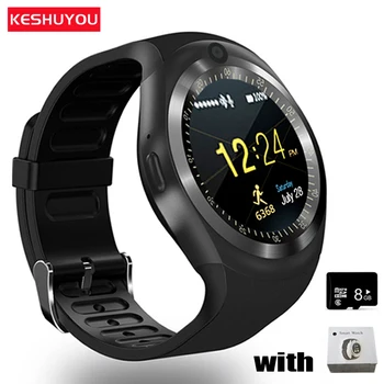 

KESHUYOU Camera Smart watch Bluetooth 2G Men smartwatch Multilingual SIM TF Android IOS Call Watch For phone Samsung HUAWEI