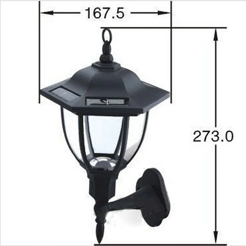 2019 New Outdoor 4 LED Solar wall light lamp 100 % solar power Palace design solar garden light