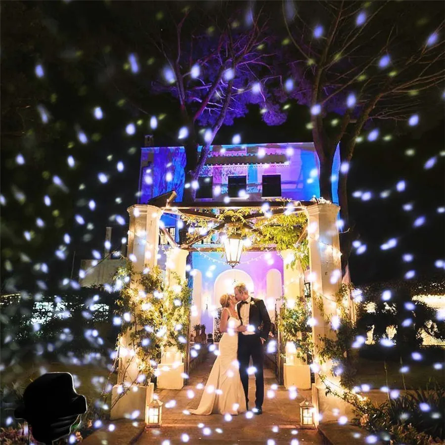 BEIAIDI вращающийся снегопад светодиодный лазерный проектор открытый Рождественский сад Пейзаж свет Водонепроницаемый лазерный свет этапа