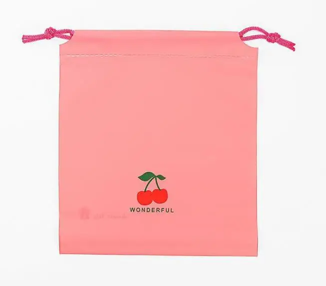 Экологичная peva мультфильм шаблон Водонепроницаемый молнии закрытия карманы многофункциональная для обуви сумки креативный шнурок 10 шт - Цвет: Medium bag pink