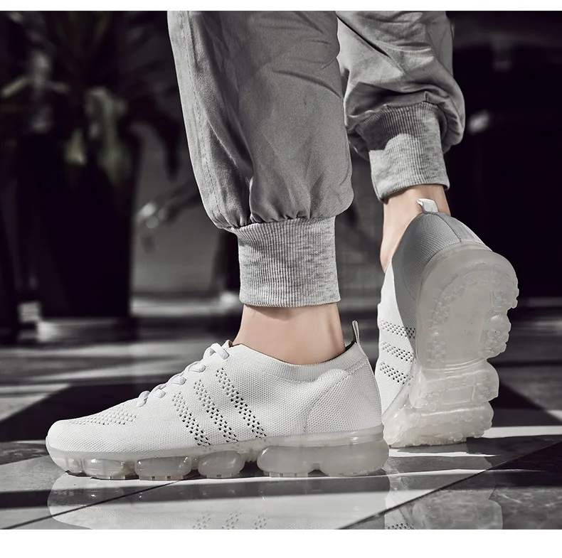 2019 теннисные туфли для мужчин кроссовки дышащие сетчатые кроссовки для бега на открытом воздухе Мужская Спортивная обувь со шнуровкой
