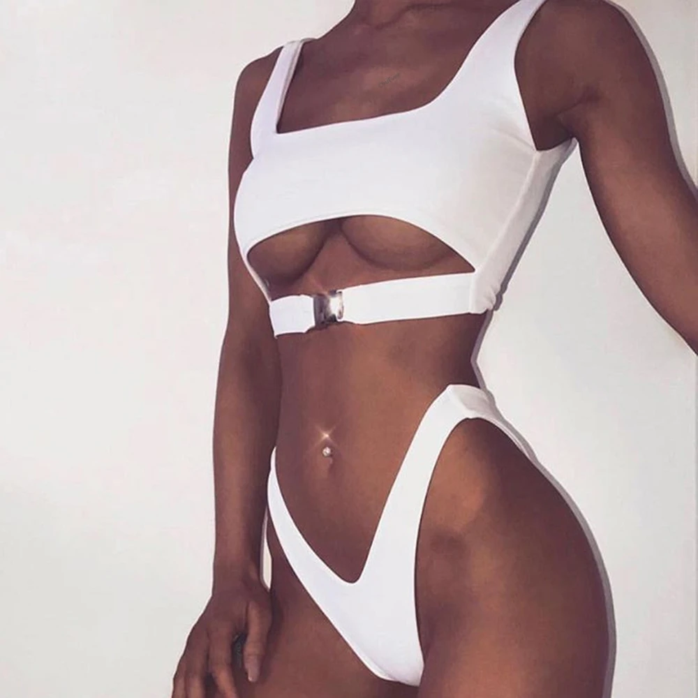Женский купальник бикини с леопардовым принтом застежкой maillot de bian новинка 2019| |