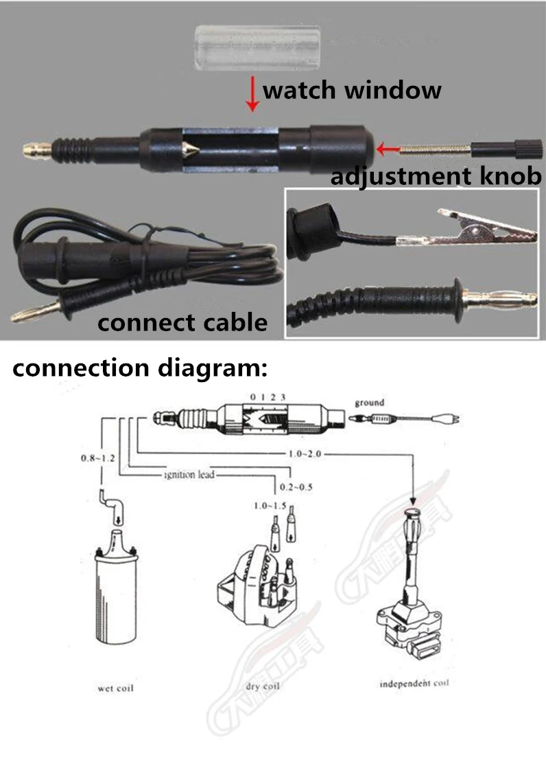 Car Sparking Plug Tester Spark Plug Checker Ignition System Coil Engine In Line Auto Diagnostic Tool Sparking Test