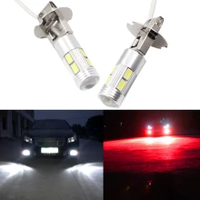2 шт. H3 10 Led лампы для фар Противотуманные фары высокой Мощность лампа 5630 SMD Автомобильные противотуманные фары Лампы CANBUS 12V 6000K автомобильные аксессуары