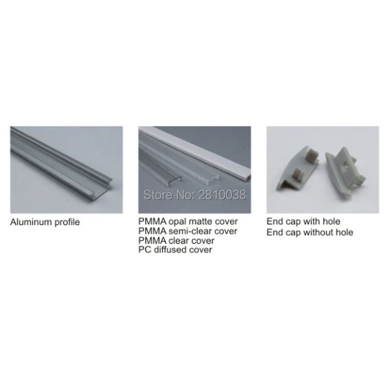 10 Sets/Lot T type Anodized LED aluminum extrusion and Led aluminum heatsink Aluminum led housing for recessed floor lighting