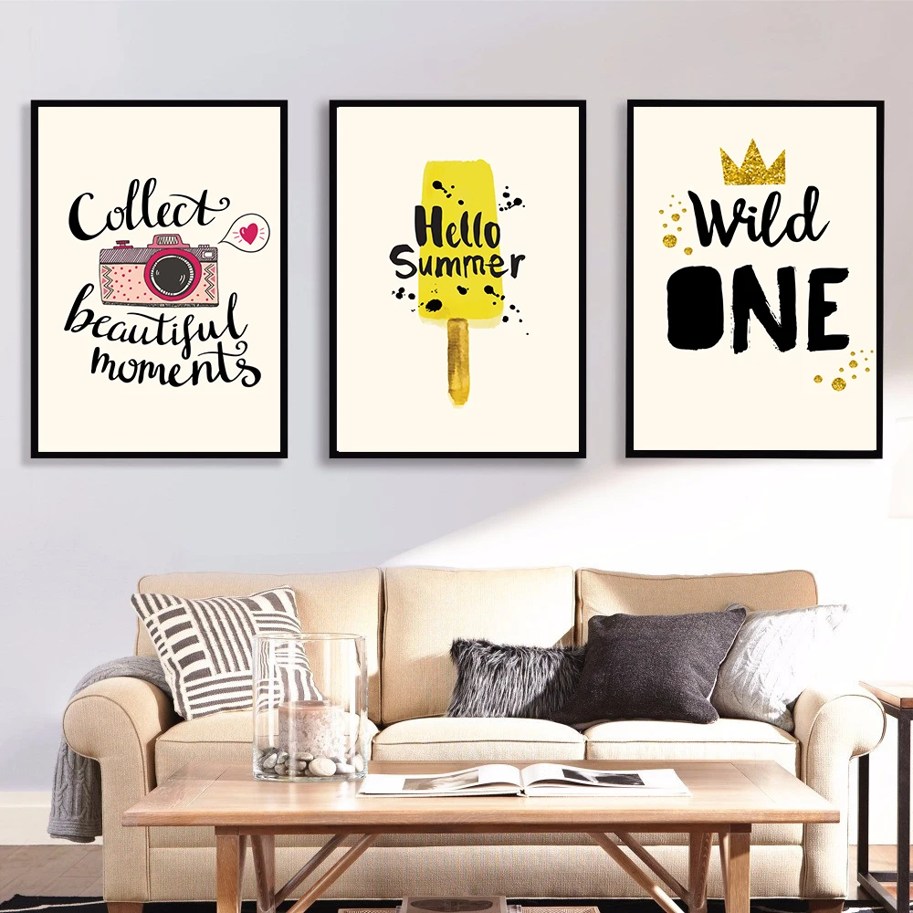 Picture Canvas Watercolor A4 Art Poster Prints Summer Wild