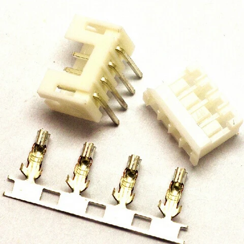 

JST PH 2.0 4-Pin Connector plug Male and Female with Crimps x 100 Sets