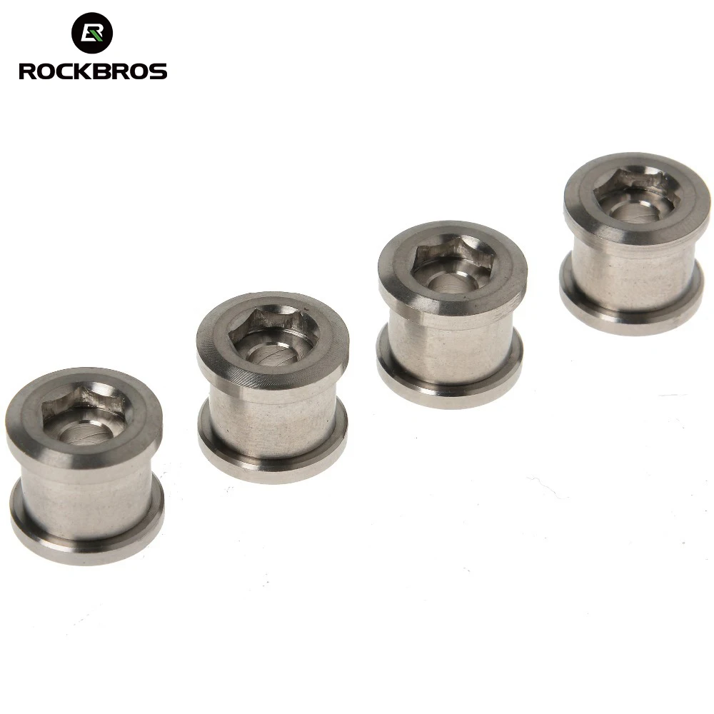 

ROCKBROS Cycling Bicycle Bike Titanium Ti Crank Set Chain Bolts Nuts Bolts M8 for Road Bike MTB 4 pairs/Lot Bicycle Bike Part