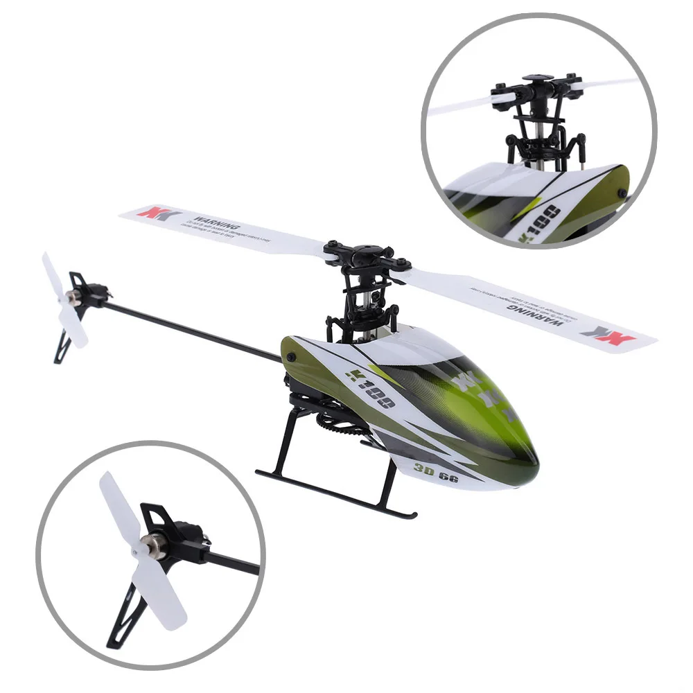 XK K100 BNF (Without Controller ) 6CH  3D 6G System Brush Motor RC Helicopter  Support XK X6 / FUTABA S-FHSS Controller 3