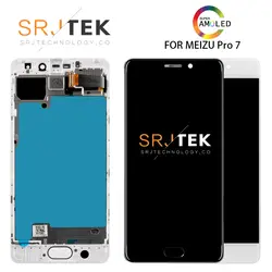 SRJTEK 5,2 "дисплей для Meizu Pro 7 Дисплей сенсорный экран для Meizu Pro 7 lcd M792H M792Q-LDigitzer AOMLED в сборе с рамкой