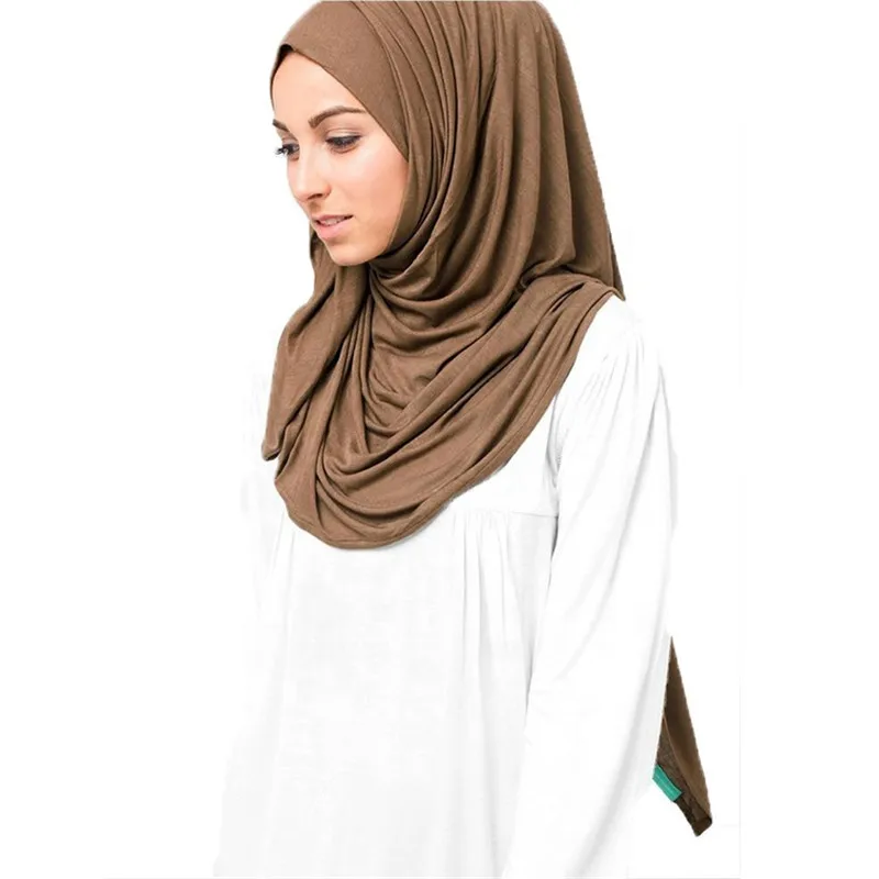 women plain cotton jersey scarf Head hijab wrap solid cover-up shawls foulard femme headband muslim hijabs store