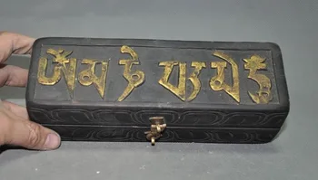 

christmas Tibetan bronze Phurpa Dorje Phurpa Pestle Vajra Talismans FaQi Old wood box case halloween