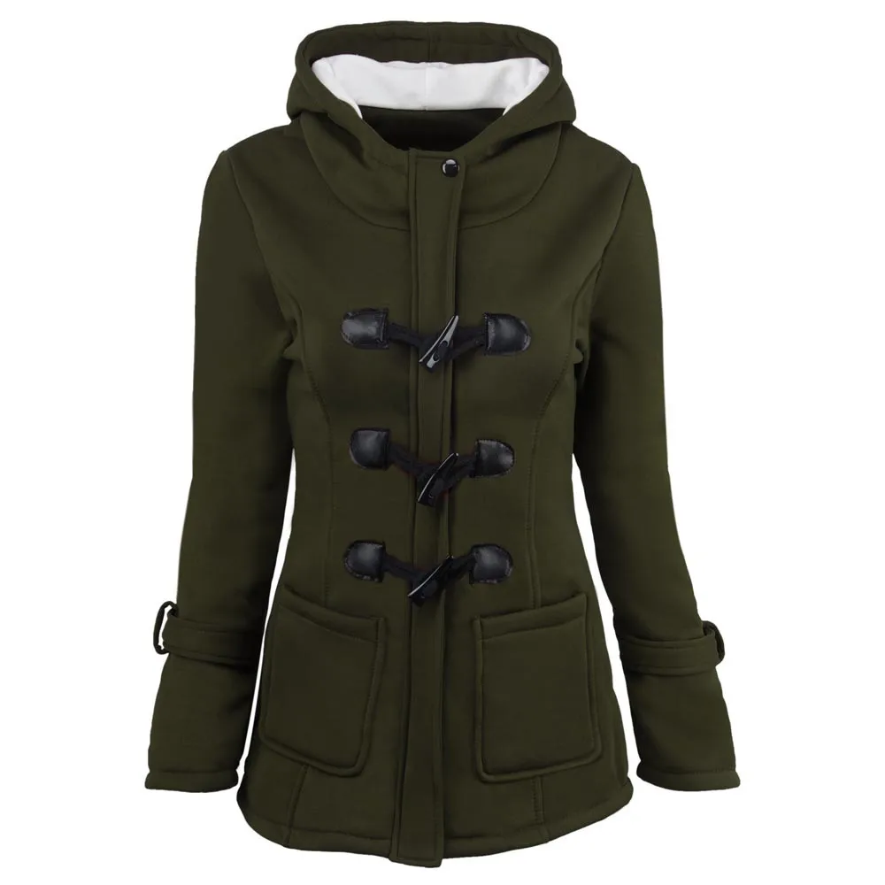 S-6XL размера плюс женские пальто и куртки зимние теплые хлопковые уличные зимние куртки женские пальто с капюшоном шерстяные пальто парки с капюшоном - Цвет: Green