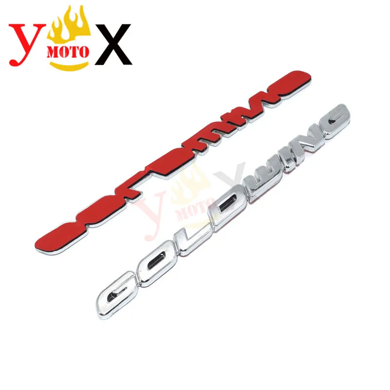 

GL 1800 3M ABS 3D Battery Cover Emblem Side Fairing Sticker Decal Logo Symbol Mark Chrome for Honda Goldwing GL1800 1 Pair