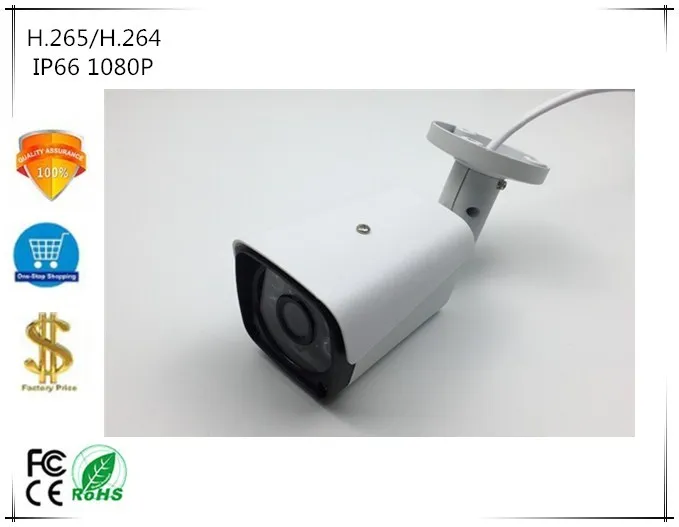 

IP Bullet Camera Sony IMX307+3516E Outdoor Low illumination 1080P H.265/H.264 IP66 Waterproof ONVIF CMS XMEYE P2P