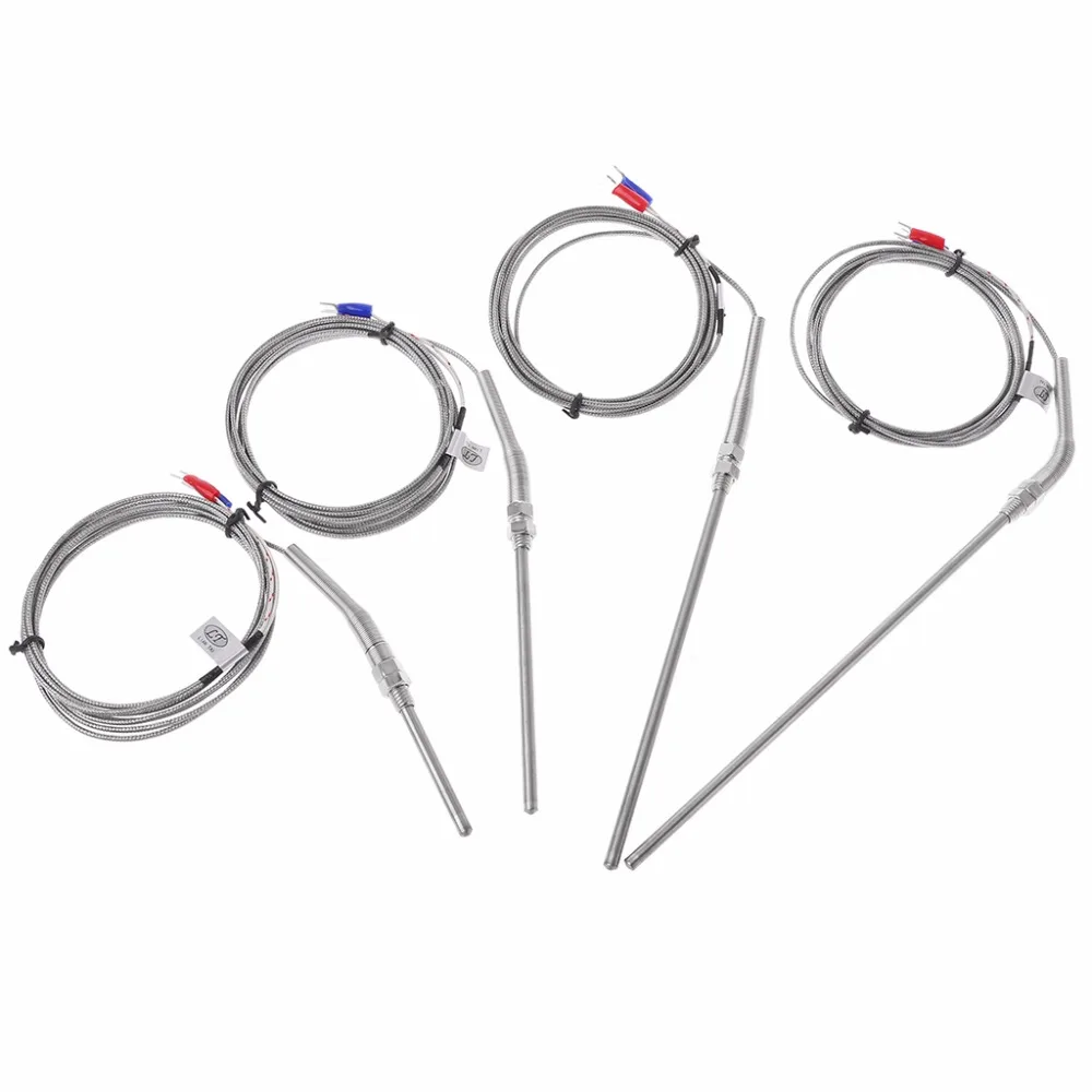 

2m K Type Thermocouple Probe 50mm/100mm/150mm/200mm Stainless Steel Thermocouple 0-400C Temperature Sensor My04 19 Dropship