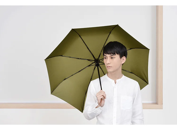 Tiohoh автоматический зонт в японском стиле для мужчин и женщин, крепкий 8 ребер, ветрозащитный деревянный зонт со складной ручкой, простой зонт