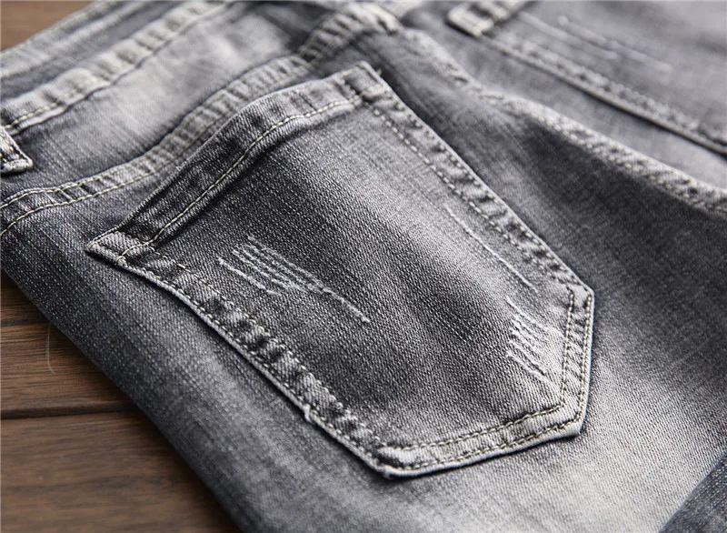 Обтягивающие мужские джинсы Летняя одежда Стрейчевые джинсы мужские уличные эластичные повседневные узкие джинсы мужские качественные