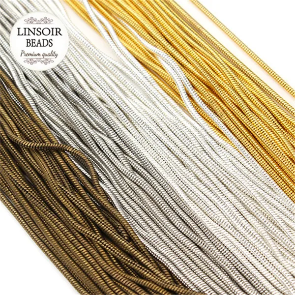 10 м/упаковка Dia1.5mm античная бронза/золото/серебро/родий цвет змея ...