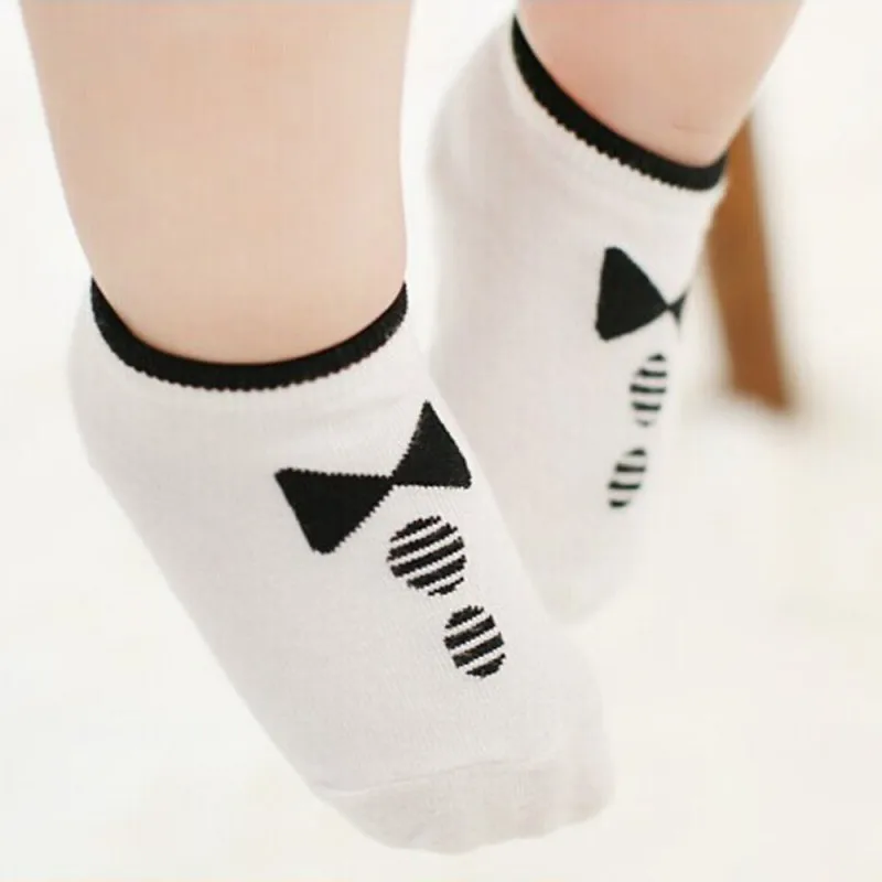 От 0 до 2 лет носки для маленьких мальчиков и девочек, Хлопковые вязаные Нескользящие короткие носки, дышащие носки