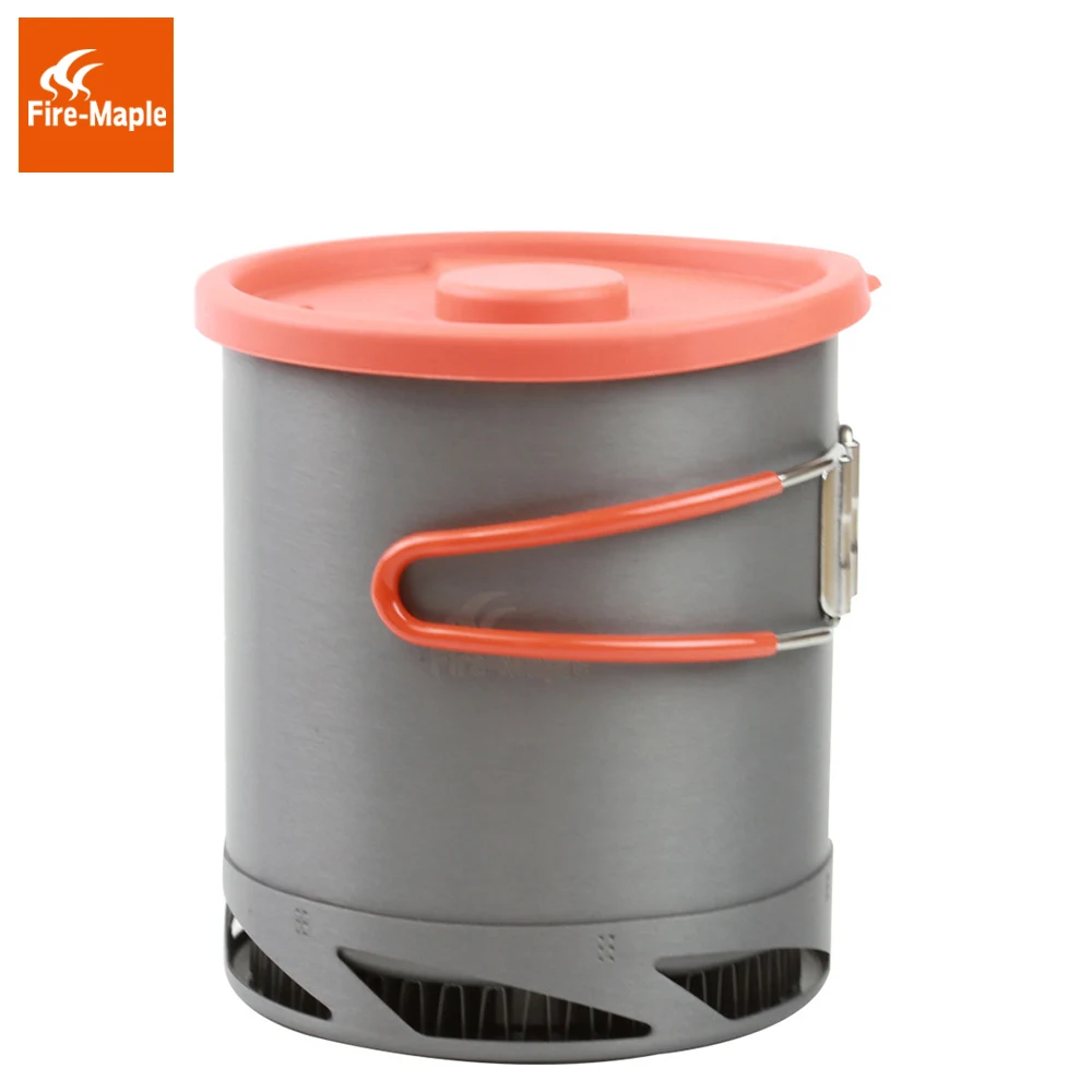 Fuego de arce de olla de Picnic 1L plegable ollas de cocina con bolsa de malla de FMC-XK6 al aire libre intercambiador de calor de utensilios de cocina