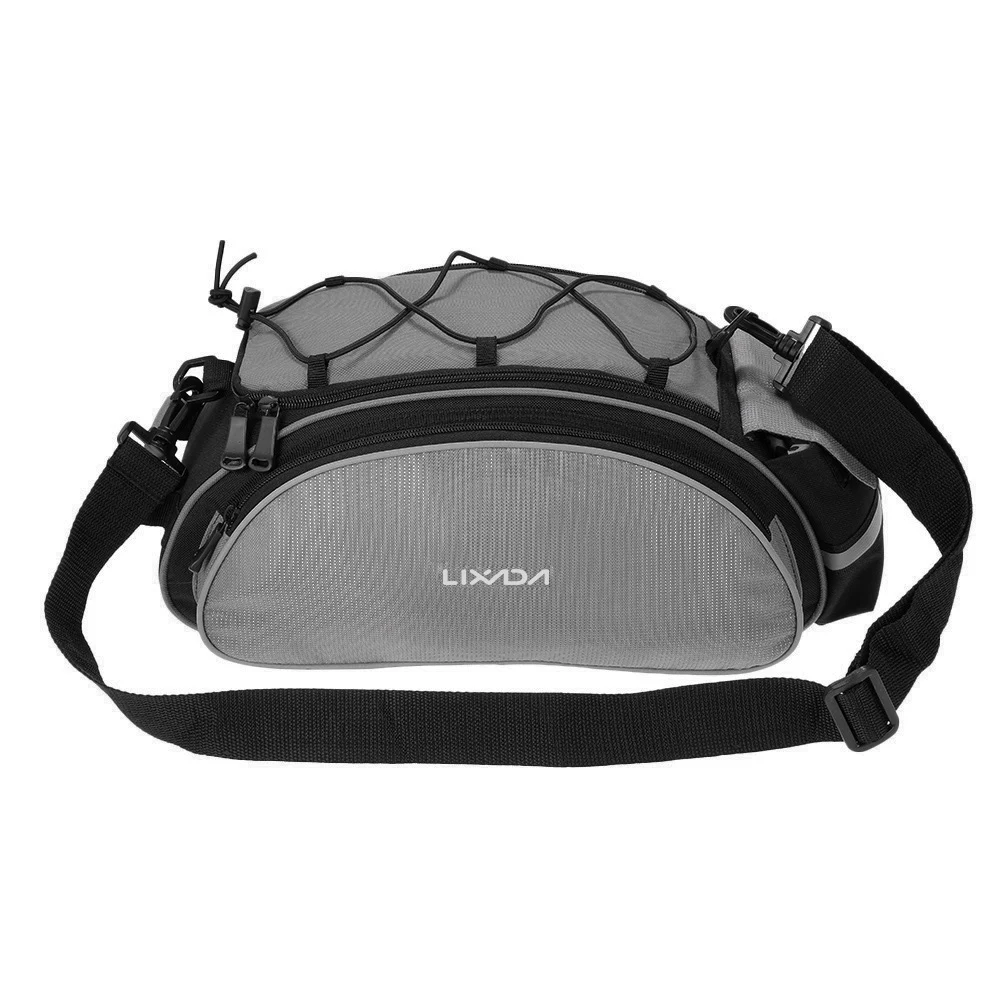 Best Lixada 13L Multifunctional Bicycle Rear Seat Bag Outdoor Cycling Bike Rack Seat Bag Rear Trunk Pannier Backseat Bag Handbag 9