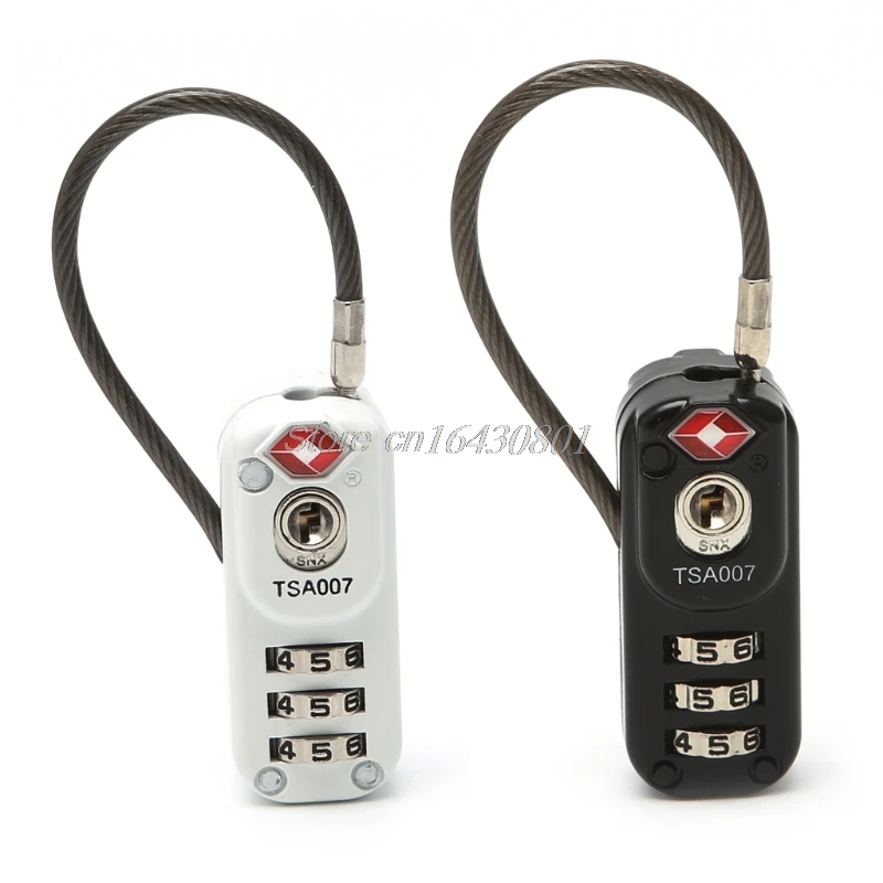 

TSA 3 Digit Combination Resettable Travel Suitcase Luggage Code Lock Padlock G08 Drop ship