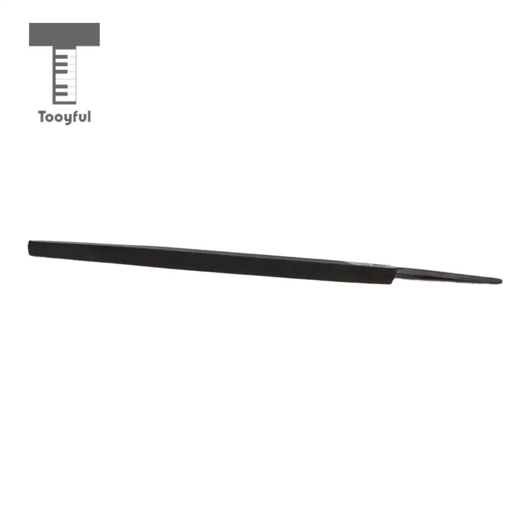 Tooyful Carbon Steel Guitar Fret Crowning File Dressing File with 3 Size Edges Luthier Tool
