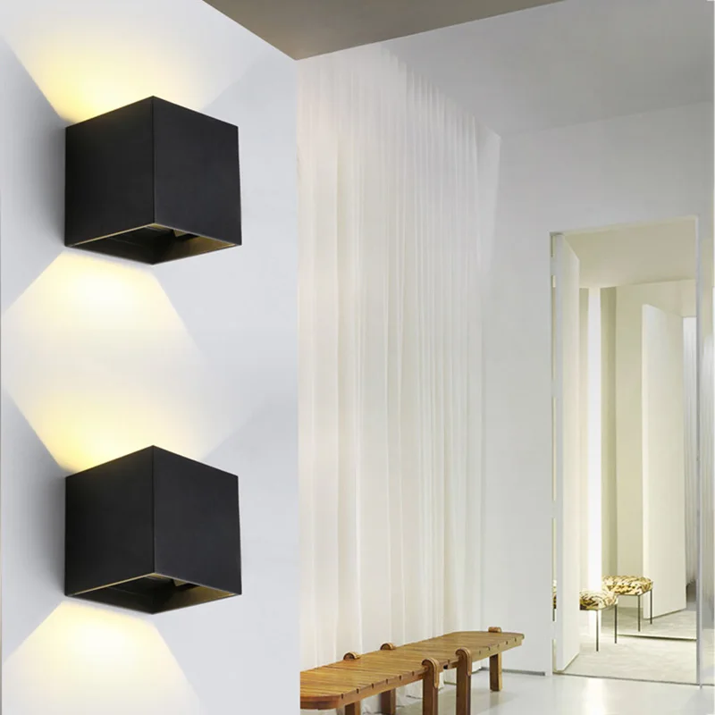 Newest LED Waterproof Outdoor Indoor Wall Sconces Lamp Walllight IP67 Surface Mounted Cube Light --