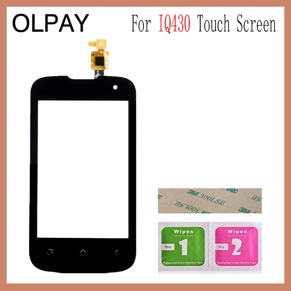 OLPAY 4,0 ''сенсорная стеклянная панель для Fly IQ430 Evoke IQ 430 сенсорный экран дигитайзер стекло сенсор инструменты Бесплатный клей и салфетки