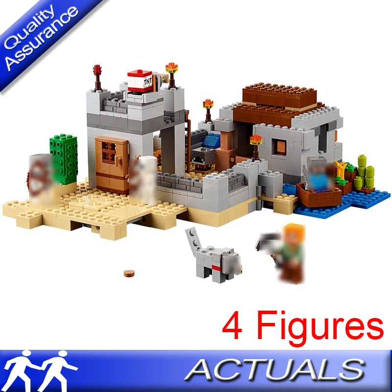 

18019 My World Compatible with Lego Minecrafted 21121 The Desert Outpost Building Blocks Build The House and Lookout Tower