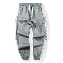 Новые японские стильные Брендовые мужские брюки с буквенным принтом в полоску, мужские брюки-карго в стиле хип-хоп, рок, уличная одежда, мужские брюки, спортивные брюки