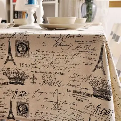 

New Cotton linen Table Cloth tablecloth dinner Mat Cover Pairs iron style printed style Home kitchen Dec wholesale FG217-5