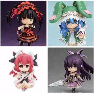 Free Shipping PVC Action Prototype Toy DATE A LIVE Q version 4 piece/set Models Garage Kit | Игрушки и хобби