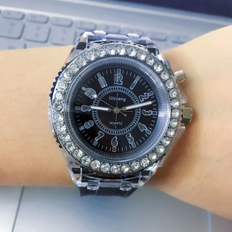 

The Unique Design Luminous Watches Women Fashion Rhinestone LED Women Watches Outdoor Sports digital watch women waterproof