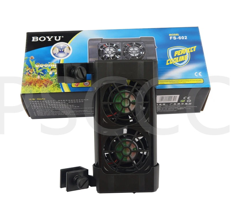 Low Power Consumption Chillers DC12V Cooling Fans Fish tank Marine Ponds Temperature controller 110-230V w/ 360 Rotating Mounter